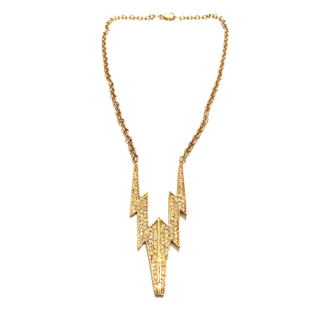 Gold Lightning Bolt Necklace
